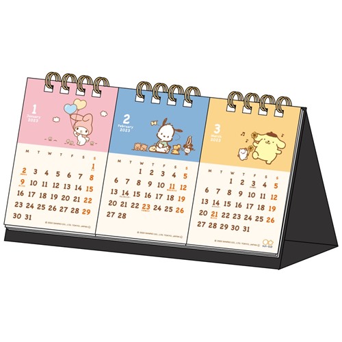 サンリオキャラクターズ 23calendar 卓上カレンダー23年 3ヶ月表示 サンリオ インテリア 令和5年暦 予約 メール便可の通販はau Pay マーケット シネマコレクション 5400円以上で送料無料