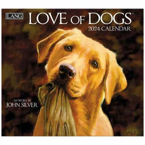 LANG ラング 2024 Calendar 壁掛けカレンダー2024年 Love Of Dogs John