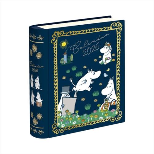 ムーミン 2026Calendar 卓上カレンダー2026年 ファミリー BOOK缶カレンダー 北欧 インテリア 令和8年暦
