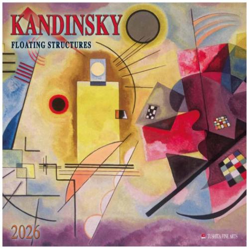 TUSHITA 2026 Calendar 壁掛けカレンダー2026年 Wassily Kandinsky - Floating Structures インテリア 令和8年暦