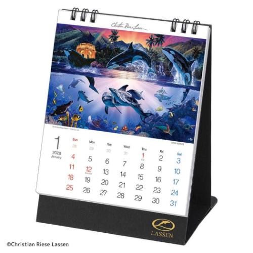 卓上Ｔ クリスチャン リース ラッセン 2026 Calendar カレンダー2026年 スケジュール 実用 書き込み 令和8年暦 メール便可