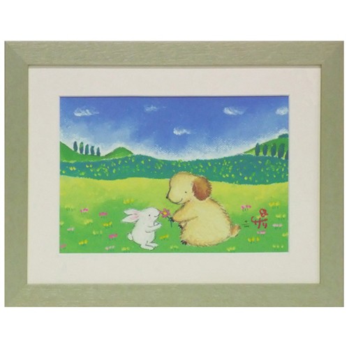 取寄せ品 送料無料 絵描きサリー SAT-28 リミテッドエディション額装 メッセージアートの通販は 7,216円