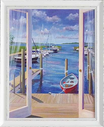 取寄品 送料無料 キャロルサクス マリナデッキ 額付きポスター インテリアアートの通販は 9,867円