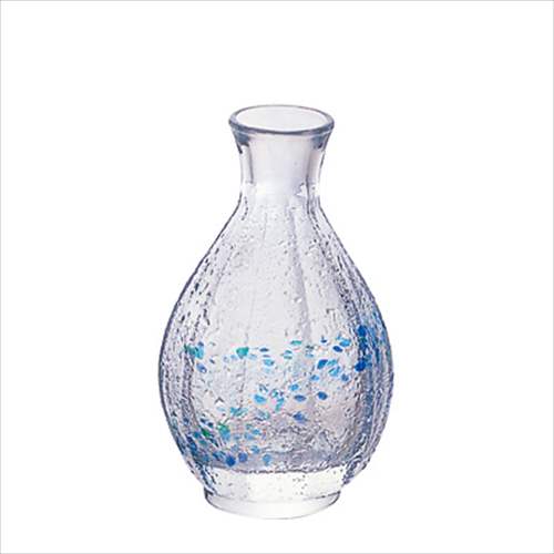 取寄品 送料無料 花つづり 酒器 ガラス徳利 大 6本セット F-70081 国産石塚硝子
