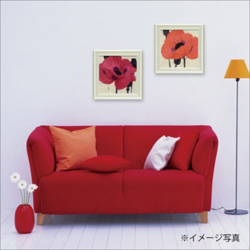 取寄品 送料無料 フラワー アート 絵画 額縁つき Art Frames イレイティッドポピー アイボ IVO_1