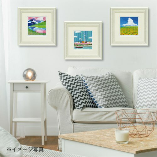 取寄品 送料無料 版画 額付き 隅田川 はりたつお_1