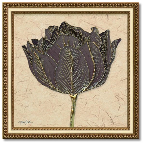 取寄品 送料無料 ダイアン・スティムソン フラワー アート Art Frames ゴールドブラックチューリップ インテリア グッズの通販は