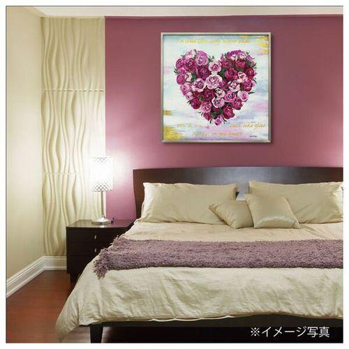 取寄品 送料無料 フラワー アート オイルペイントアート ハートローズ インテリア グッズ_1