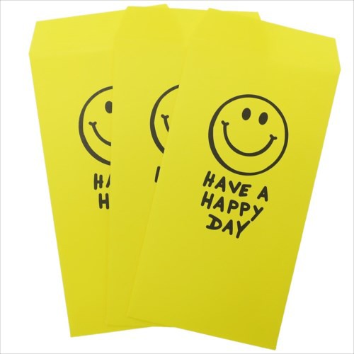 ポチ袋 長札 金封 ｌ 3枚セット Have A Happy Day Yellow おもしろ雑貨グッズ通販 メール便可の通販はau Pay マーケット シネマコレクション 5400円以上で送料無料