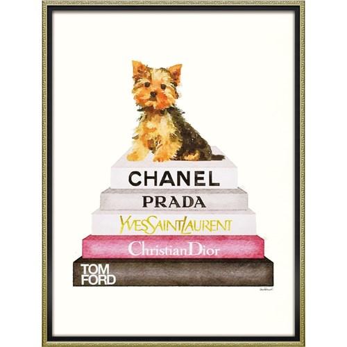 アマンダ グリーンウッド パネル ブランド キャンバスアート ヨーキー ブックスタック（Lサイズ） 取寄品 送料無料の通販は 16,280円