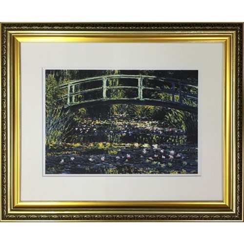 クロード・モネ 名画 Famous Artist Seriese 睡蓮の池と日本の橋 49×59.5×2.5cm ギフト 装飾 インテリア 取寄品 送料無料の通販は 14,454円