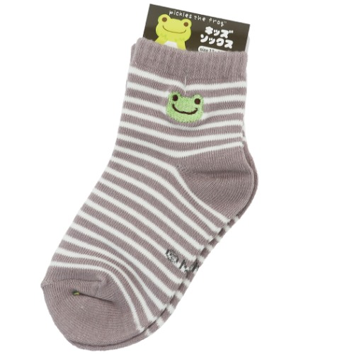かえるのピクルス 子供用 靴下 キッズ ワンポイント ソックス 刺繍ラベンダーgy 13 18cm キャラクター グッズの通販はau Pay マーケット シネマコレクション 5400円以上で送料無料