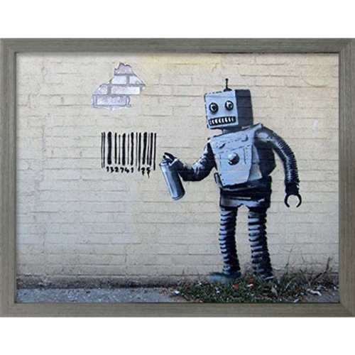 バンクシー アートフレーム Banksy Robot IBA-61732 額付き インテリア 取寄品 送料無料