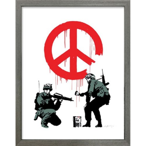 バンクシー アートフレーム Banksy Peace Soldiers IBA-61733 額付き インテリア 取寄品 送料無料