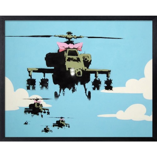 バンクシー アートフレーム Banksy Helicopters IBA-61737 額付き インテリア 取寄品 送料無料