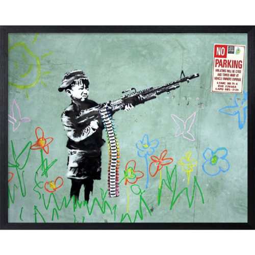 バンクシー アートフレーム Banksy No Parking IBA-61738 額付き インテリア 取寄品 送料無料