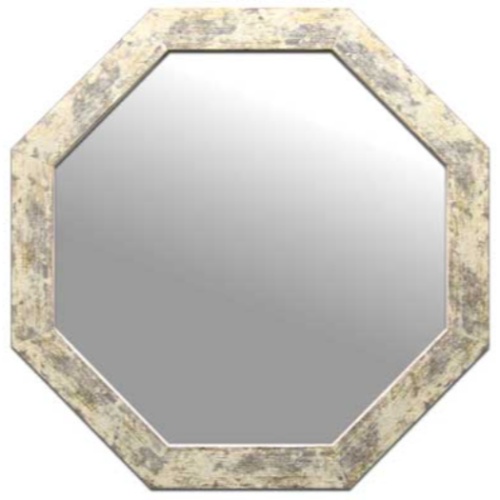 八角ミラー 鏡 Huit Mirror アイボリー MHT-50389 風水 開運 インテリア 取寄品 送料無料