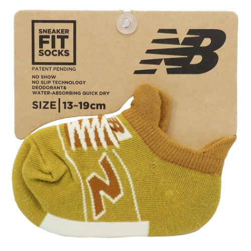 ニューバランス 子供用 靴下 キッズ スニーカーソックス マスタード New Balance 13 19cm スポーツブランド グッズ メール便可の通販はau Pay マーケット シネマコレクション 5400円以上で送料無料