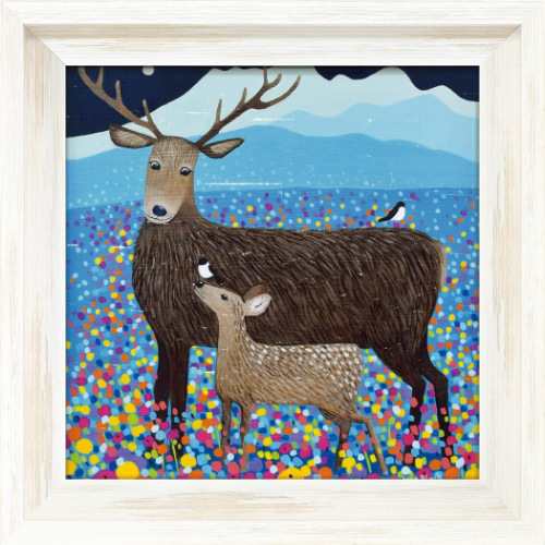 アリサ・ブラック 動物画 フラワーズ オブ ザ グレン AB-07512 36.5x36.5cm 額付きポスター インテリア 取寄品 送料無料の通販は