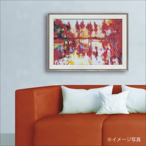 ダグ・イートン 風景画 メドウクリフ ミアンダリング DE-17013 78.5x56.5cm 額付きポスター インテリア 取寄品 送料無料_1