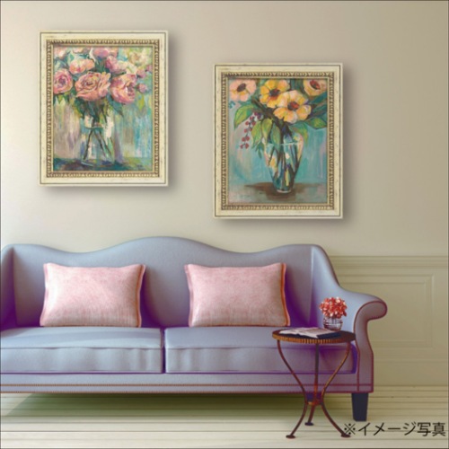 ジャネット・ヴェルテンテス 静物画 ピオニー プレイ JV-13005 50.5x60.5cm 額付きポスター インテリア 取寄品 送料無料_1