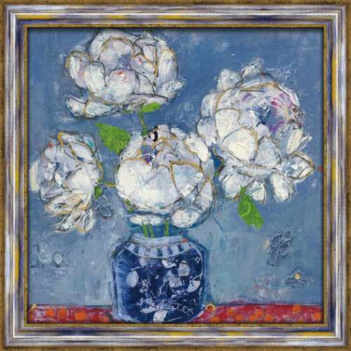 ケリー・デイ 静物画 ベース オブ ポピー KD-23001 81.5x81.5cm 額付きポスター インテリア 取寄品 送料無料の通販は