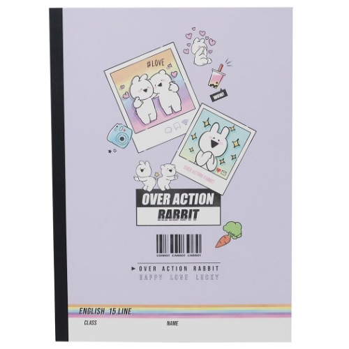 すこぶる動くウサギ 英語ノート B5 英習帳 15段 ss Lineスタンプ キャラクター グッズ メール便可の通販はau Pay マーケット シネマコレクション 5400円以上で送料無料