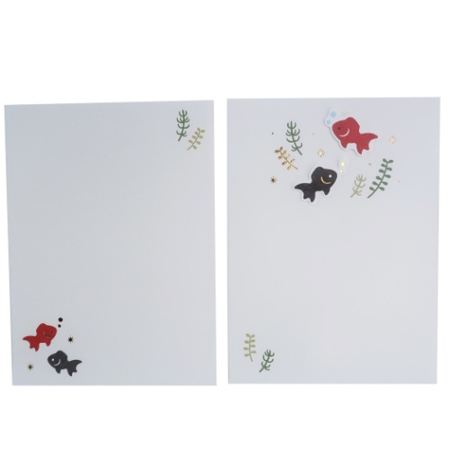 ミニ レターセット サマー まめふみ箋 金魚 和雑貨 グッズ メール便可の通販はau Pay マーケット シネマコレクション 5400円以上で送料無料