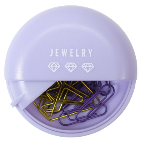 クリップ サークルケース付き ゼムクリップ セット 宝石 パープル おしゃれ グッズの通販はau Pay マーケット シネマコレクション 5400円以上で送料無料