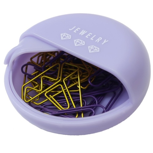 クリップ サークルケース付き ゼムクリップ セット 宝石 パープル おしゃれ グッズの通販はau Pay マーケット シネマコレクション 5400円以上で送料無料