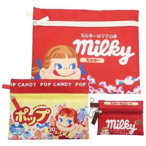 不二家のペコちゃん 平ポーチ 3点セット 3連 フラットポーチ ミルキーお菓子 キャラクター グッズの通販はau Pay マーケット シネマコレクション 5400円以上で送料無料