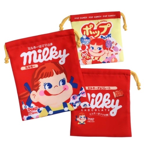 ペコちゃん 巾着袋 きんちゃく 3pセット お菓子 不二家 キャラクター グッズ メール便可の通販はau Pay マーケット シネマコレクション 5400円以上で送料無料