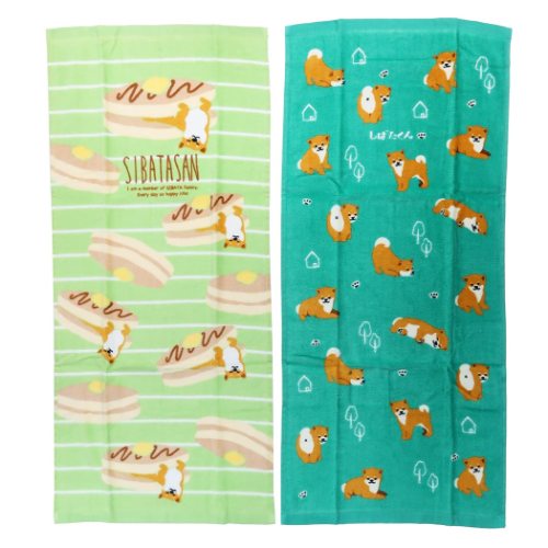 フェイスタオル プリント ロングタオル 2枚セット 柴田さん パンケーキ 