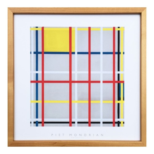 ピエト モンドリアン アートポスター Piet Mondrian New York City 3-NA 壁掛け 額付き インテリア 取寄品