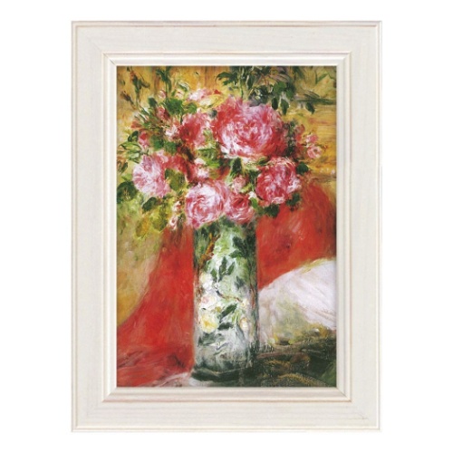 ルノワール ミュージアムアート 名画 花瓶のバラ ミュージアムシリーズ ギフト 額付き インテリア 取寄品 油彩
