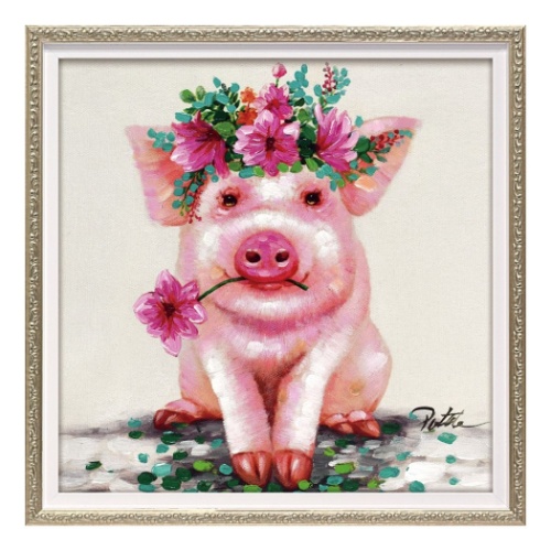 オイルペイントアート 動物画 プレゼント Sサイズ ギフト 額付き インテリア 取寄品の通販は 8,800円