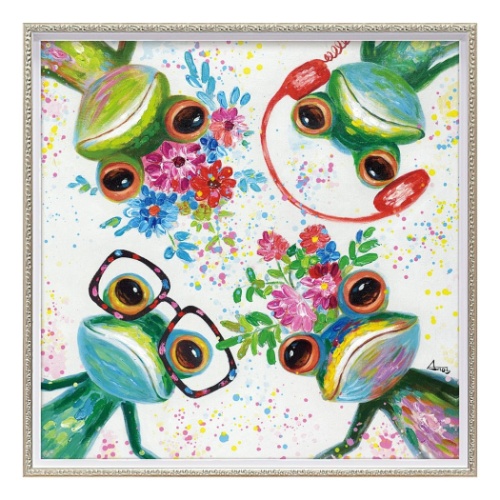 値下げ　オイルペイントアート「フラワー タイガー オイル ペイント アート「フラワー タイガー(Mサイズ)」 | Nordic Interior