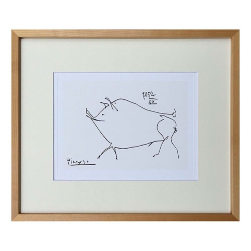パブロ ピカソ アートポスター Le petit cochon-NA Pablo Picasso ぶた 壁掛け用 インテリア 取寄品