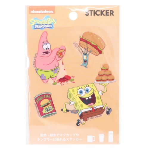 スポンジボブ シールシート 耐熱耐水ステッカー Burger キャラクター グッズ メール便可の通販はau PAY マーケット 【シネマ