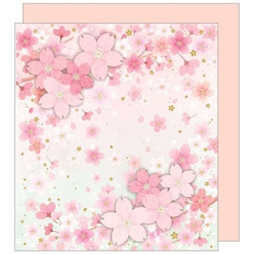 さくら 色紙 二つ折りメッセージボード 小 寄せ書き シール