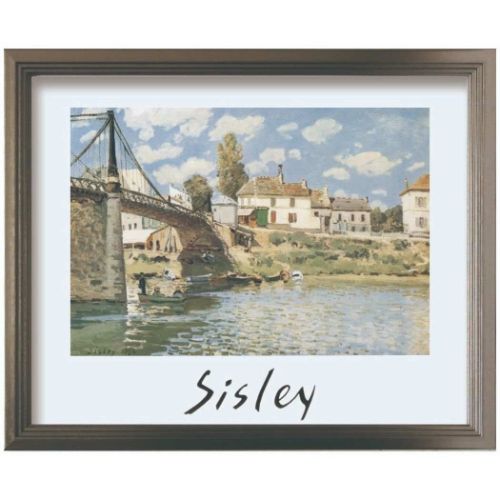 Alfred Sisley Art poster シスレー Alfred Sisley - Rest along the Stream Poster