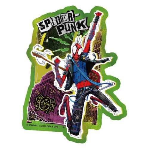 スパイダーマン：アクロス ザ スパイダーバース ダイカットシール メタリックステッカー SPIDER-PUNK MARVEL メール便可｜au PAY  マーケット