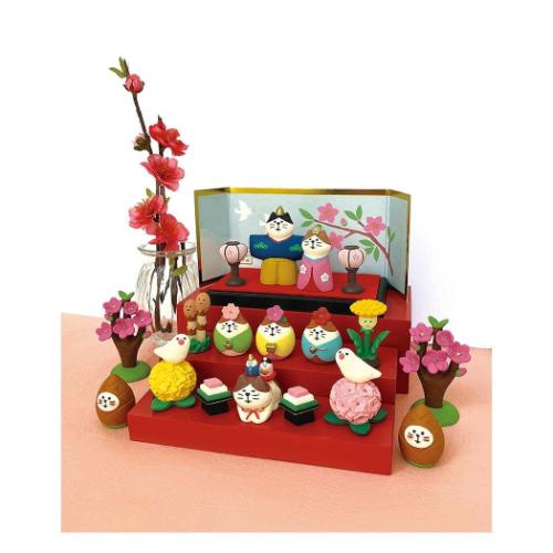 お雛様　ひな壇　雛壇 雛人形 コンパクト 宴桜 芥子親王 華紋様金屏風 横幅55cm