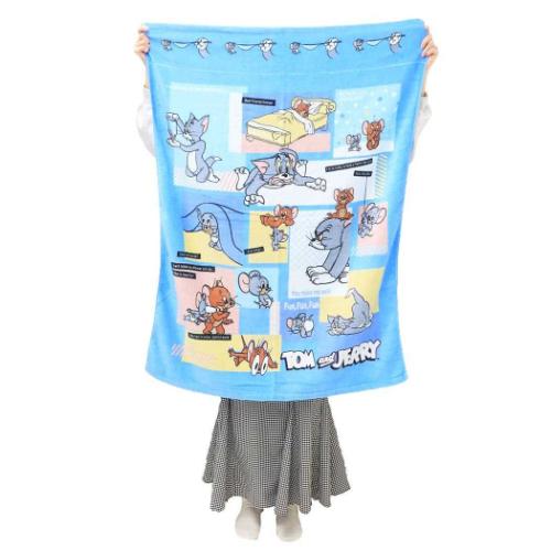 トムジェリ　お昼寝タオルケット ベッド 寝具 「公式」トムとジェリー お昼寝追いかけっこ お昼寝ケット