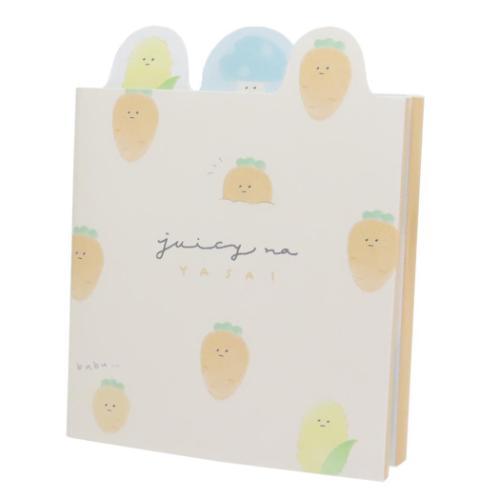 ジューシーなやさい メモ帳 パタパタメモ にんじん かわいい