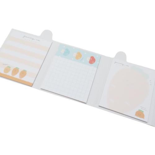 ジューシーなやさい メモ帳 パタパタメモ にんじん かわいい