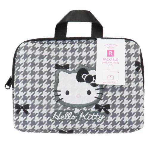 ハローキティ ボストンバッグ IP GRD GRANDE パッカブルバッグ houndstooth サンリオ キャラクター グッズの通販は