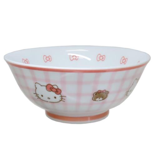 ハローキティ 丼 染付どんぶり チェック サンリオ キャラクター グッズ
