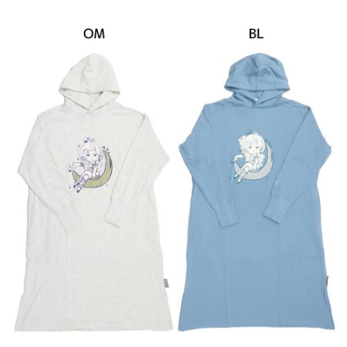 水森亜土 フーディー リラックスパーカーワンピ ムーン キャラクター グッズ