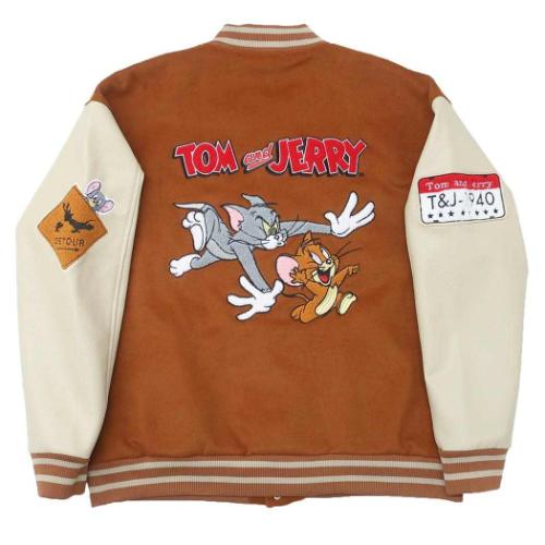 トムとジェリー アウター メンズ スタジャン キャッチアンドラン 3L ワーナーブラザース キャラクター グッズ